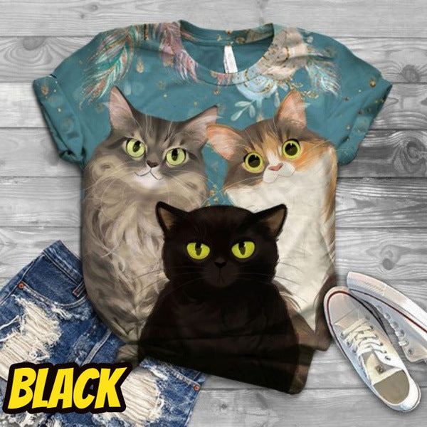 Halloween Ladies Print Fashion T-Shirt