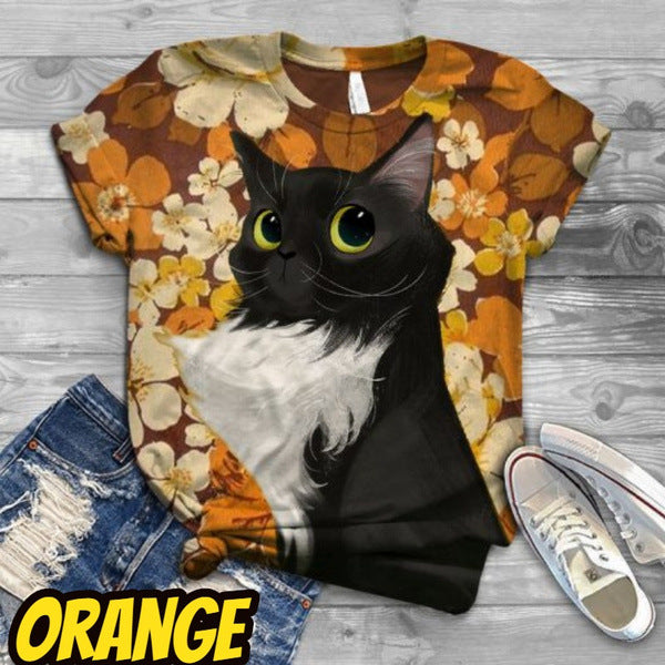 Halloween Ladies Print Fashion T-Shirt