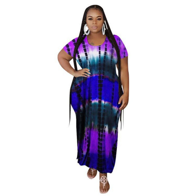 Printed Dress Plus Size Women's Clothing