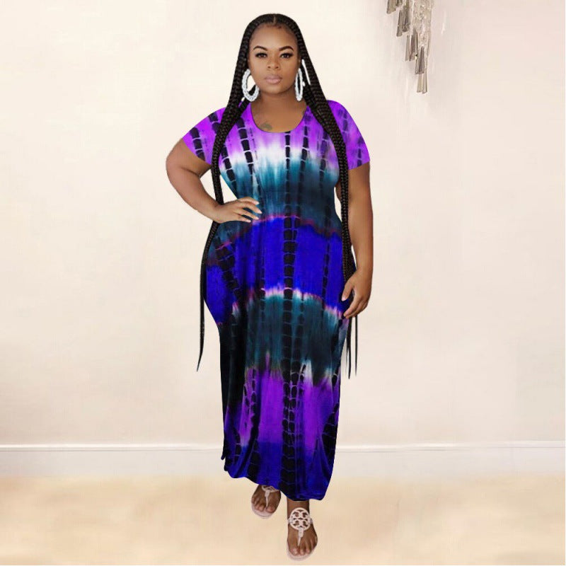 Printed Dress Plus Size Women's Clothing