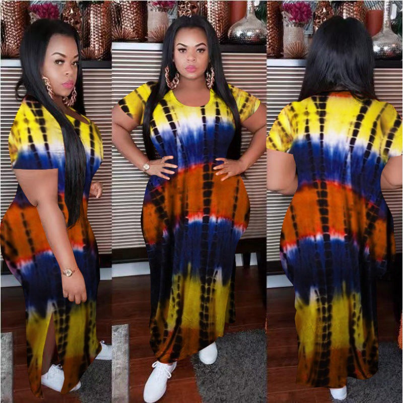 Printed Dress Plus Size Women's Clothing