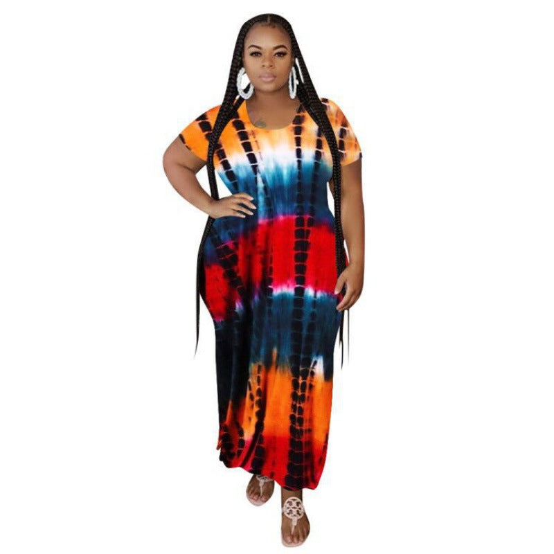 Printed Dress Plus Size Women's Clothing