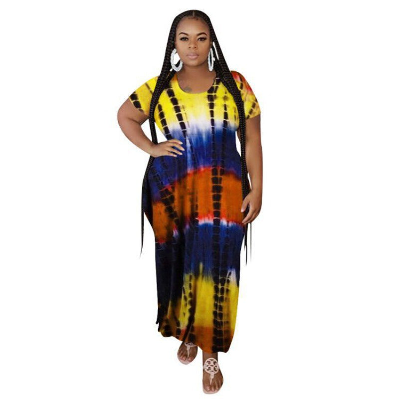 Printed Dress Plus Size Women's Clothing