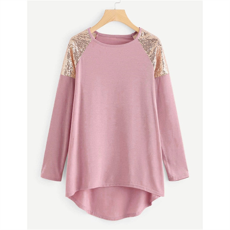 Spliced Sequins  Plus Size top