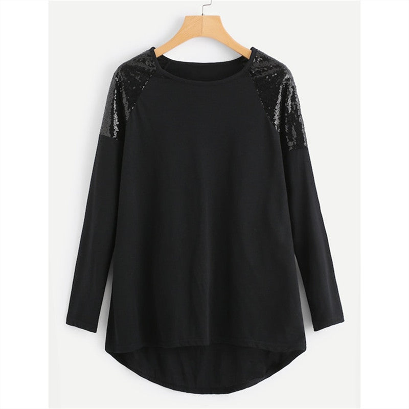 Spliced Sequins  Plus Size top