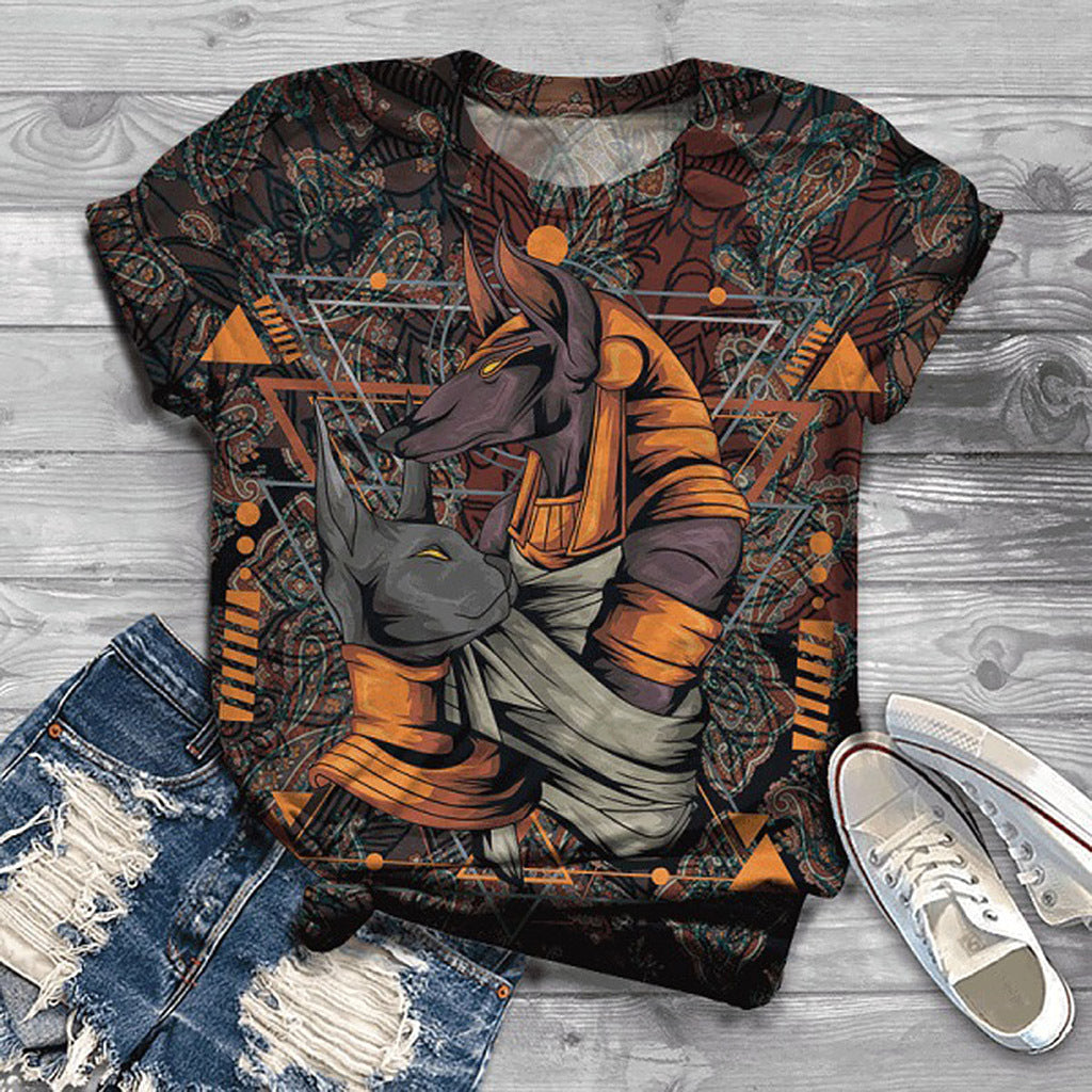 Halloween Retro Print T-shirt With The Same Style For Men And Women