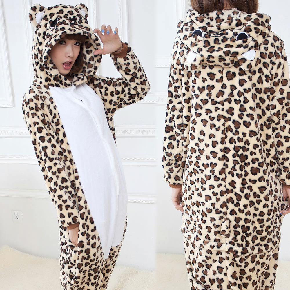 One Piece Pajamas Cartoon Winter Coral